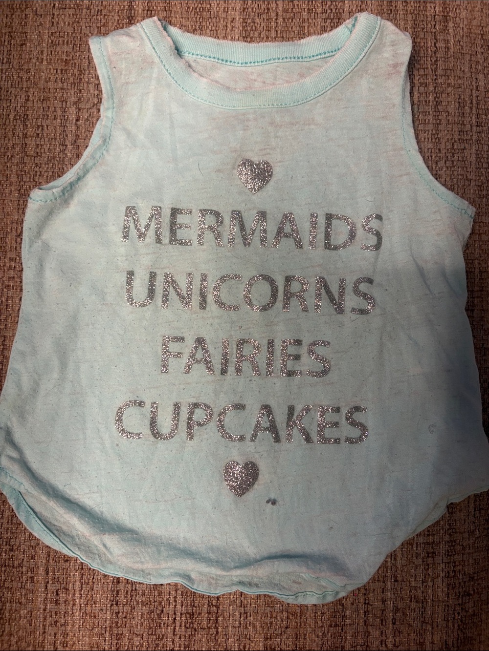 Toddler Glitter Tank Top - Mint